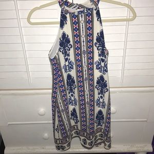 Shift dress with Aztec print